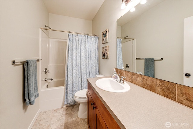 31 Nimbus Ln, Sequim, WA 98382 - full bathroom with vanity and shower / tub combo with curtain