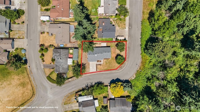2528 S 363rd St, Federal Way, WA 98003 - aerial view of residential area featuring property boundaries highlighted