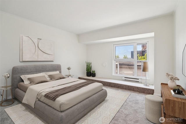 121 Vine St Unit 402, Seattle, WA 98121 - bedroom featuring carpet floors and baseboard heating