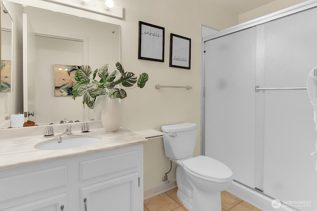 1541 NE 143rd St Unit H5, Seattle, WA 98125 - full bath with tile patterned floors, vanity, and a shower stall