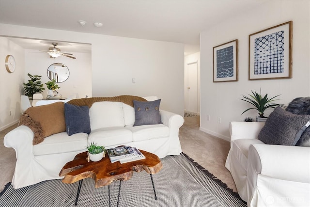19411 56th Ave W Unit 321, Lynnwood, WA 98036 - living area featuring carpet flooring and a ceiling fan