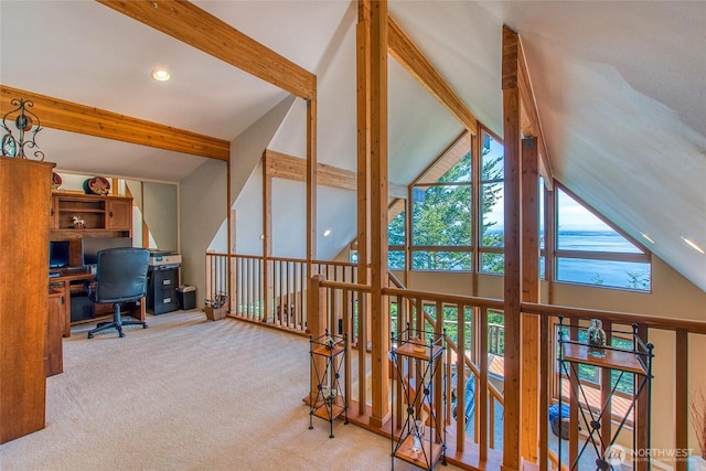 1669 Day Lake Rd, Orcas Island, WA 98245 - carpeted home office featuring recessed lighting