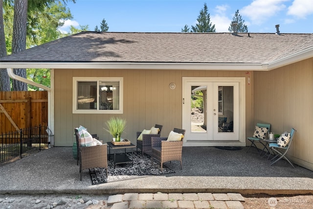 490 E Mountain View Dr, Allyn, WA 98524 - view of patio / terrace featuring french doors