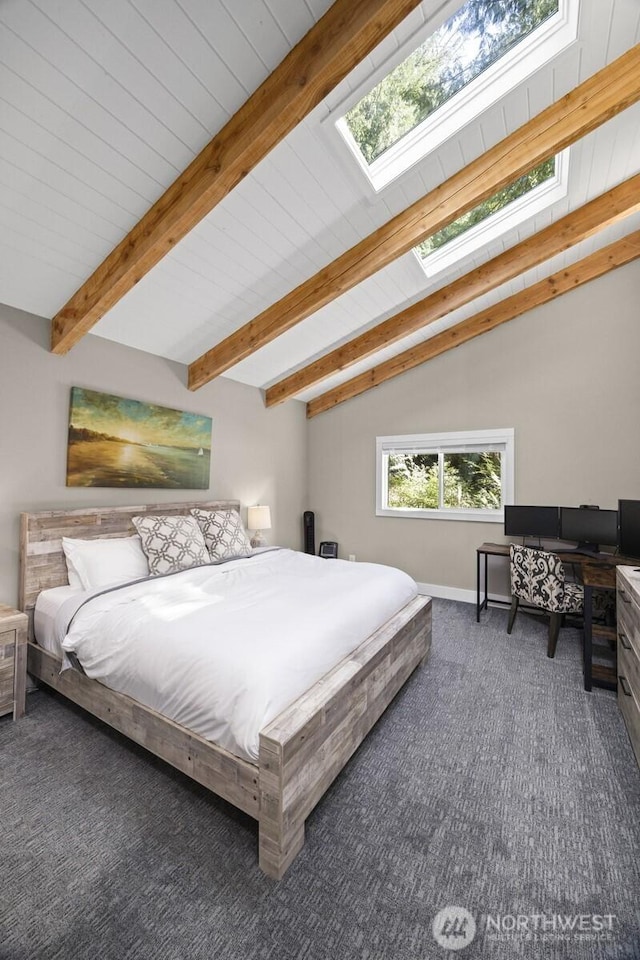 13 Westbrook Ct, Bellingham, WA 98229 - carpeted bedroom featuring a skylight and baseboards