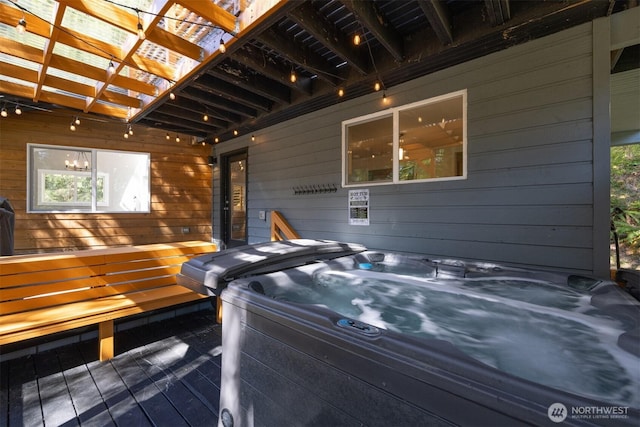 13 Westbrook Ct, Bellingham, WA 98229 - wooden deck featuring a hot tub
