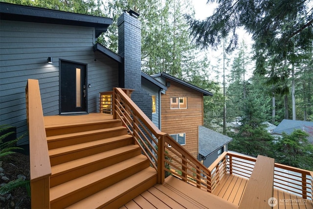 13 Westbrook Ct, Bellingham, WA 98229 - wooden deck with stairway