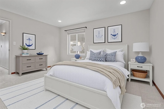 1156 Alki Ave SW Unit 202, Seattle, WA 98116 - bedroom with light colored carpet and recessed lighting