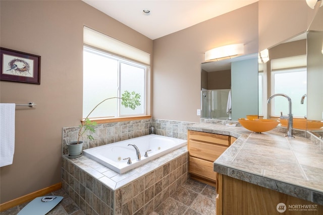 3205 Shelly Hill Rd, Mount Vernon, WA 98274 - bathroom with vanity and a jetted tub