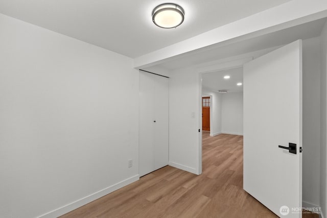608 NE 2nd St, Winlock, WA 98596 - unfurnished room featuring light wood-type flooring and recessed lighting
