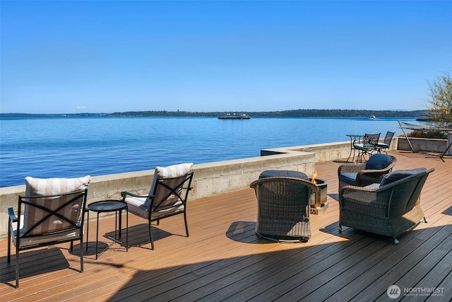 10843 Point Vashon Dr SW, Vashon, WA 98070 - wooden deck featuring a water view