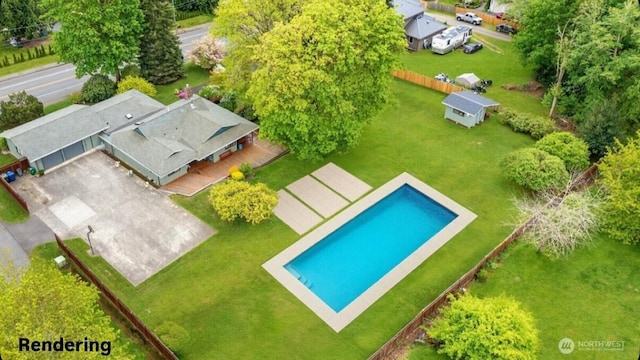 1323 216th Ave NE, Sammamish, WA 98074 - drone / aerial view of a pool area