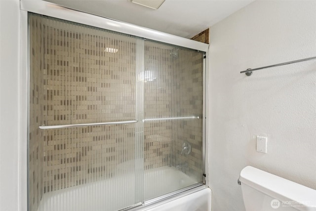 3706 Upland Ave, Everett, WA 98203 - bathroom with toilet and shower / bath combination with glass door