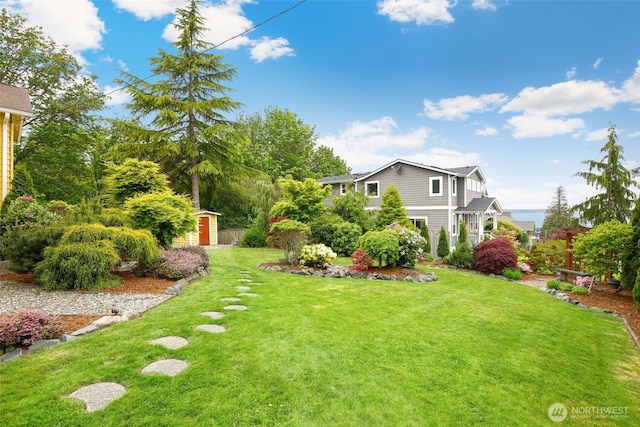 3706 Upland Ave, Everett, WA 98203 - view of green lawn with a shed