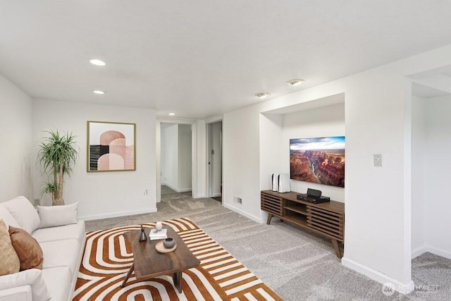 3706 Upland Ave, Everett, WA 98203 - carpeted living room with baseboards and recessed lighting
