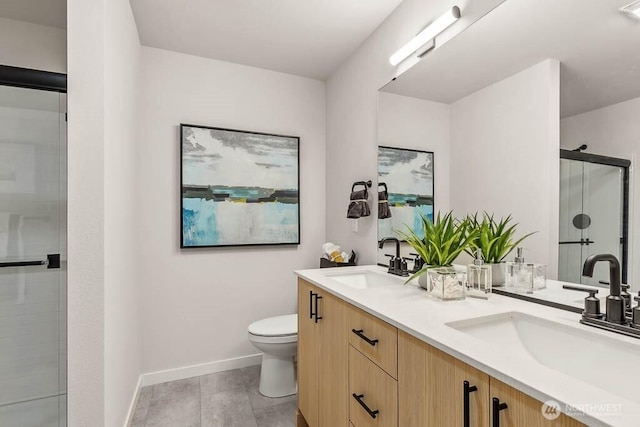 16111 36th Ave W Unit A2, Lynnwood, WA 98087 - bathroom with a shower stall and double vanity