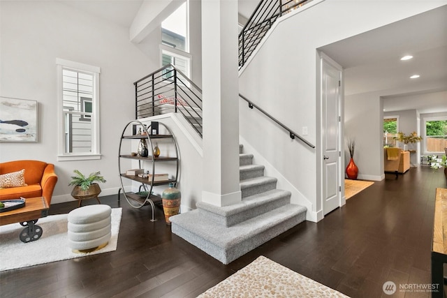305 Field Pl SE, Renton, WA 98059 - staircase featuring wood finished floors and recessed lighting