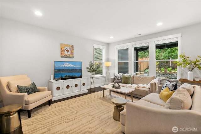 305 Field Pl SE, Renton, WA 98059 - living room with recessed lighting and wood finished floors