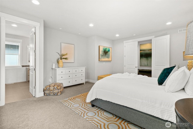 305 Field Pl SE, Renton, WA 98059 - carpeted bedroom featuring recessed lighting and ensuite bath