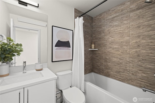 8511B 13th Ave NW, Seattle, WA 98117 - bathroom featuring shower / bath combination with curtain and vanity