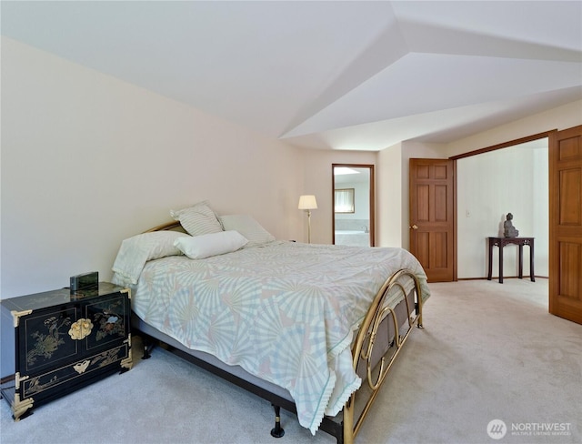 22019 NE 26th Pl, Sammamish, WA 98074 - bedroom featuring light colored carpet and lofted ceiling