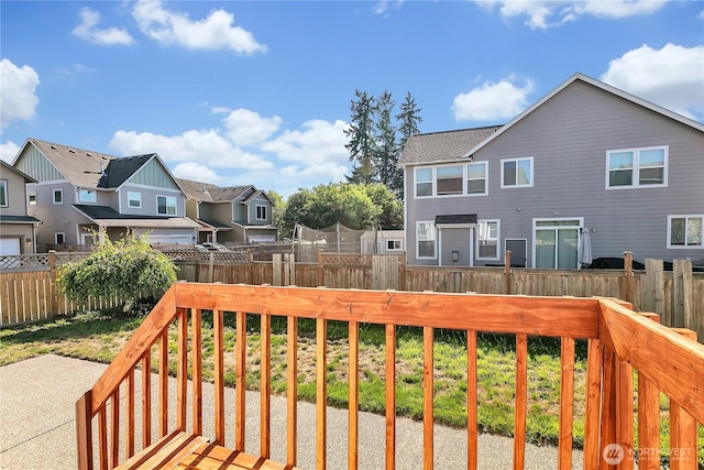 7003 Radius Loop SE, Lacey, WA 98513 - wooden terrace with a residential view and a fenced backyard