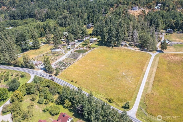93 Ship Bay Ln, Orcas Island, WA 98245 - aerial view of property and surrounding area with a heavily wooded area