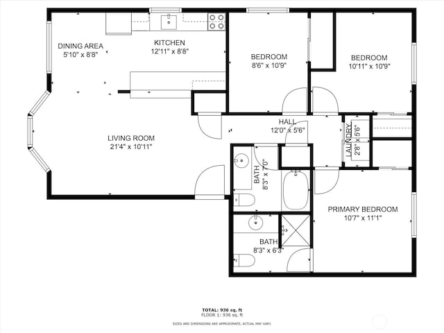 507 Madison Ave, Everett, WA 98203 - view of floor plan / room layout