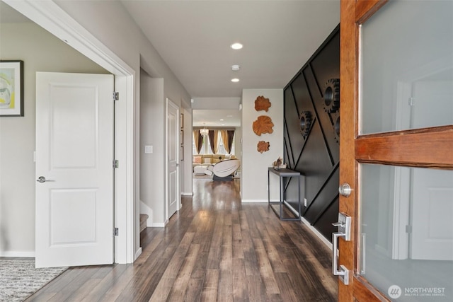 5624 S 344th Ct, Auburn, WA 98001 - hall with wood finished floors and recessed lighting