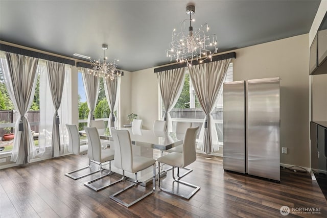 5624 S 344th Ct, Auburn, WA 98001 - dining room with a chandelier and dark wood finished floors