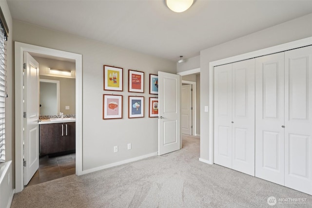 5624 S 344th Ct, Auburn, WA 98001 - unfurnished bedroom featuring carpet flooring, a closet, and ensuite bathroom