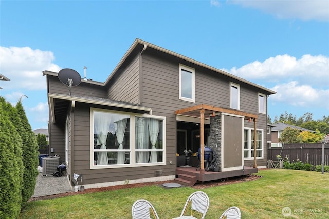 5624 S 344th Ct, Auburn, WA 98001 - back of house featuring a deck and stone siding