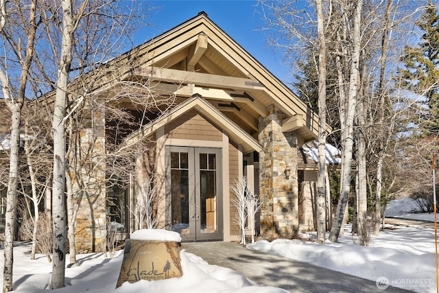 3600 Suncadia Trl Unit 1137, Cle Elum, WA 98922 - snow covered property entrance with french doors