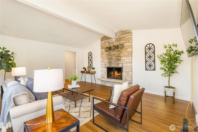 17114 SE 130th Ave, Renton, WA 98058 - living area featuring wood finished floors and a fireplace