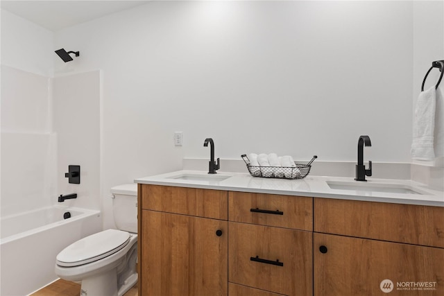 251 Sweet Gum Dr, Blaine, WA 98230 - full bath with double vanity and shower / washtub combination