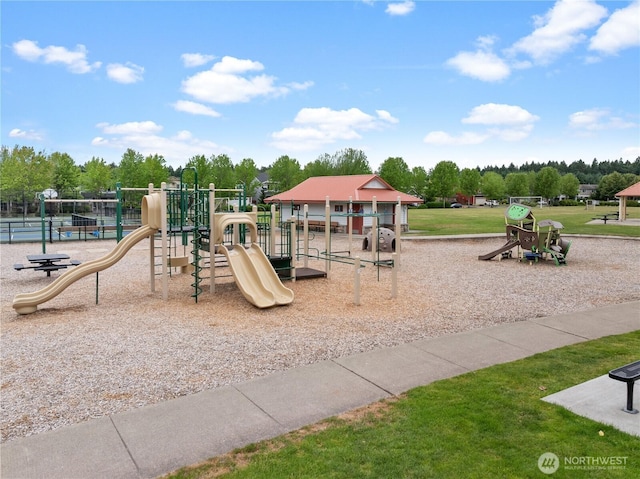 7701 Rushmore Ave NE, Lacey, WA 98516 - communal playground with view of wooded area