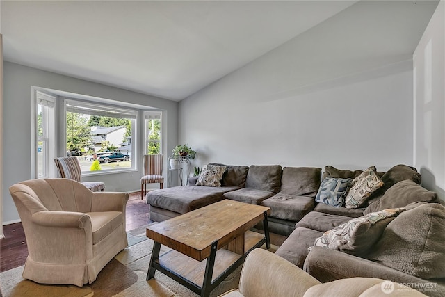25128 168th Pl SE, Covington, WA 98042 - living room featuring lofted ceiling and wood finished floors