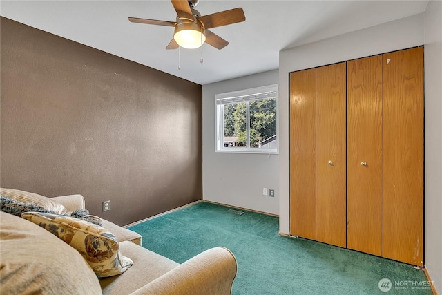 25128 168th Pl SE, Covington, WA 98042 - carpeted bedroom featuring ceiling fan and a closet