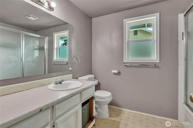 25128 168th Pl SE, Covington, WA 98042 - bathroom featuring tile patterned floors, an enclosed shower, and vanity