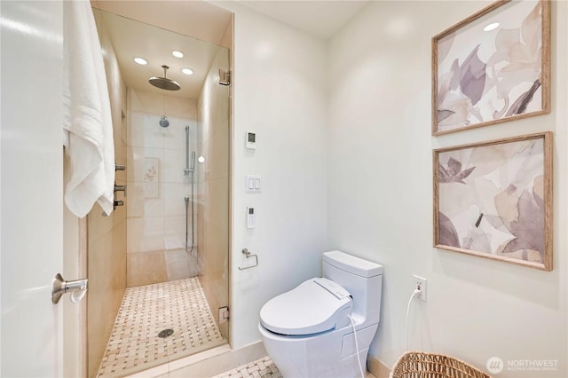 804 109th Ave SE, Bellevue, WA 98004 - full bath featuring a stall shower and recessed lighting
