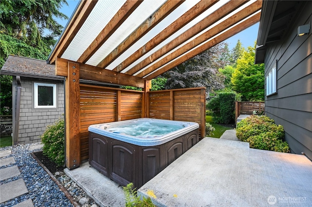 804 109th Ave SE, Bellevue, WA 98004 - view of patio with a hot tub