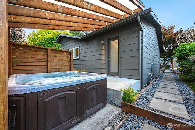 804 109th Ave SE, Bellevue, WA 98004 - view of patio / terrace featuring a hot tub