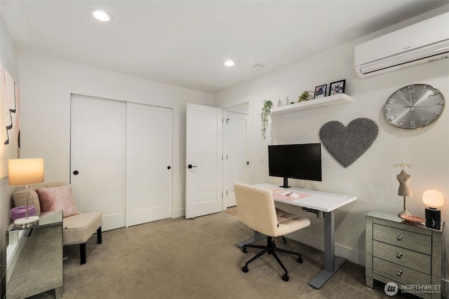5404 26th Ave SW, Seattle, WA 98106 - office space featuring an AC wall unit, carpet, and recessed lighting