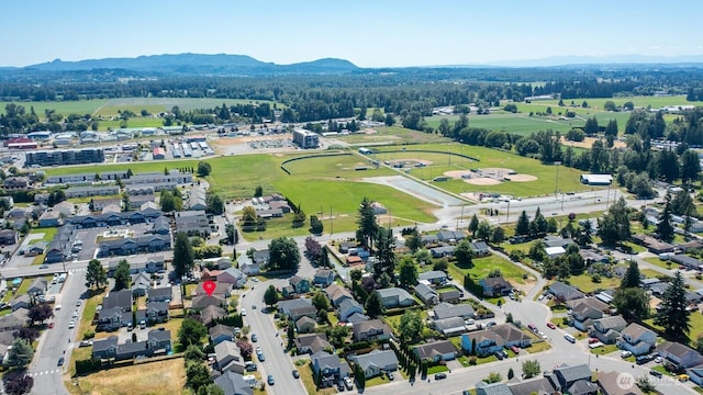 405 Spring Ln, Sedro Woolley, WA 98284 - aerial overview of property's location with mountains