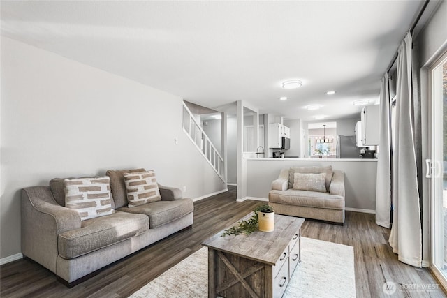 1617 SW 324th Pl, Federal Way, WA 98023 - living area with wood finished floors and stairs