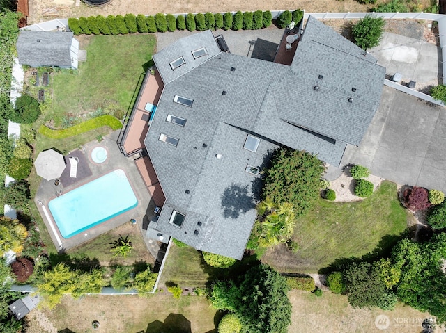 2815 60th Street Ct NW, Gig Harbor, WA 98335 - aerial view of property and surrounding area with a pool area