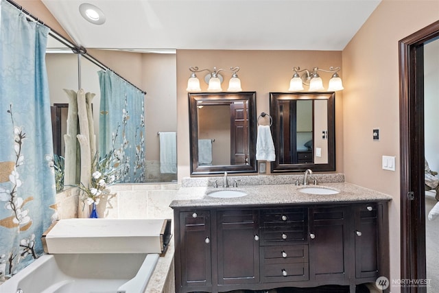 2815 60th Street Ct NW, Gig Harbor, WA 98335 - bathroom featuring a bath and double vanity