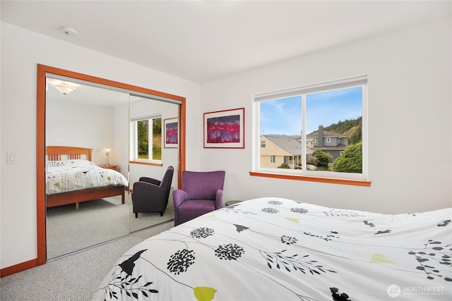 451 Beach Dr, Sequim, WA 98382 - carpeted bedroom featuring a closet