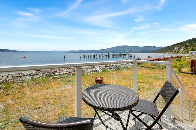451 Beach Dr, Sequim, WA 98382 - balcony with a water and mountain view