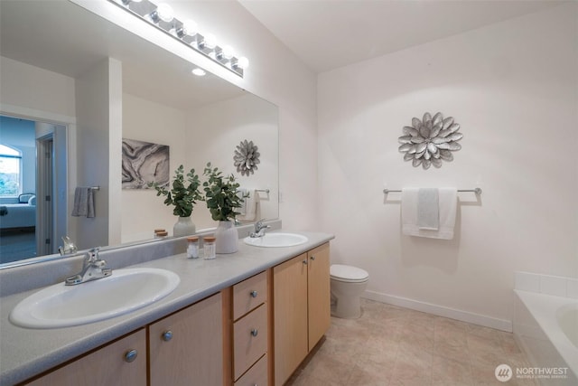 13301 SE 79th Pl Unit B-402, Newcastle, WA 98059 - full bathroom featuring double vanity and a garden tub