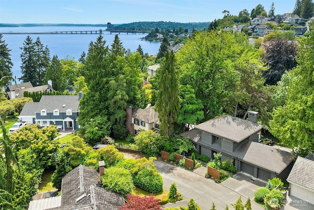 5115 NE Latimer Pl, Seattle, WA 98105 - aerial perspective of suburban area with a nearby body of water